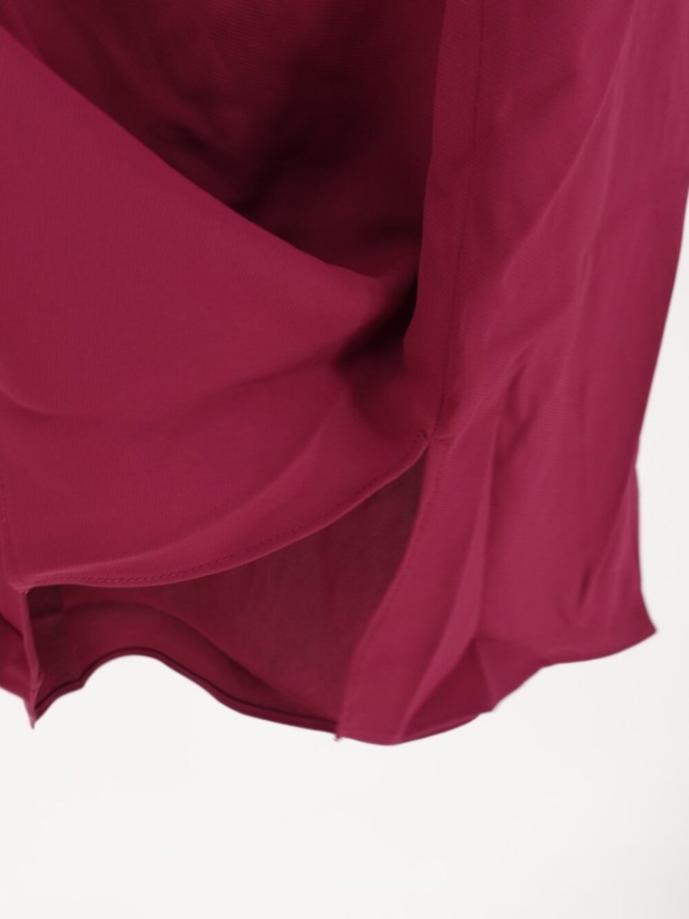 Amanda Uprichard Draped Mock Neck Mini Dress Berry NWT Size S - Picture 8 of 8